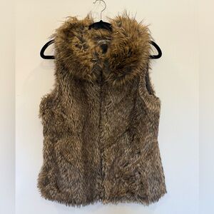 27 Miles Malibu Brown Faux Fur Vest